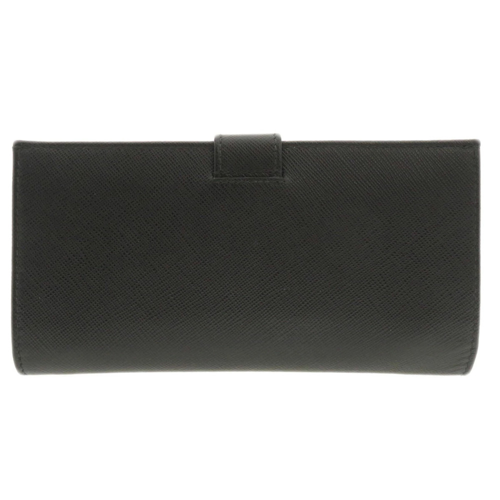 Prada Long Motif Leather Wallet